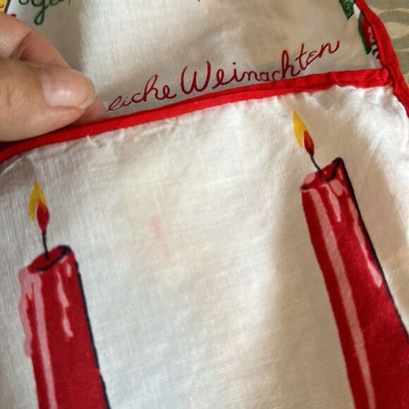 Vintage mid century Christmas apron with 2 large front pockets - Picture 9 of 9